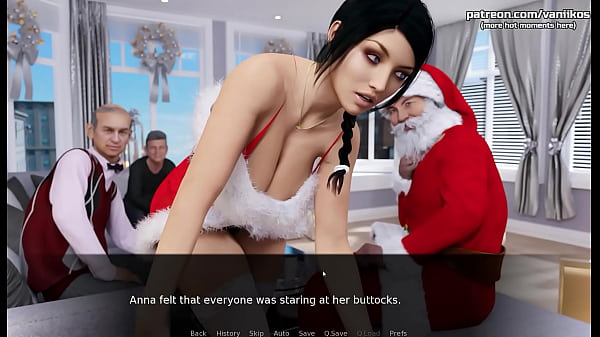 Anna Titillating Affection[Christmas Gift] | Hot teenager school student with a gorgeous big booty and meaty tits fucks at Christmas with two old man lecturers for finer grades | My sexiest gameplay moments 34 min