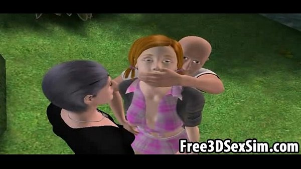 Two sexy 3D toon restrain bondage stunners getting fucked 6 min