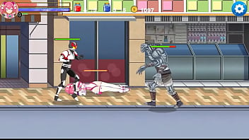 Crimson hair woman in fuck-fest wt soldier and monster in hot manga porn gameplay vid