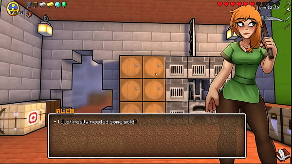 HornyCraft [Minecraft Parody Hentai game PornPlay ] Ep.17 Steve fucks Alex in a nether world group sex