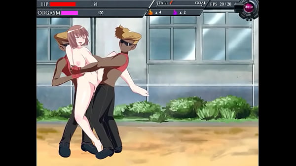 Hot woman having fuck-fest with studs in Orgafighter adult anime porn game