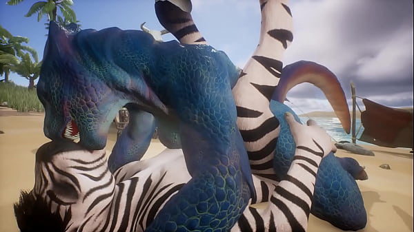 Lizard and Zebra make love on the beach – Wildlife
