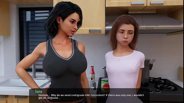 Milfy City step sis and step mom fuck in the kitchen
