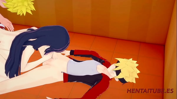 Naruto Anime porn – Threesome Hinata is Fucked by Naruto while inhales Dicks and They cums in her mouth and poon