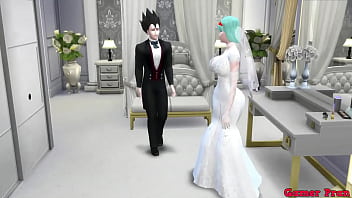 Dragon Ball Pornography Epi 24 Beautiful Newlywed Wifey at her Wedding they take erotic photos in front of her Hotwife Spouse fucked by the Old Man Netorare Anime porn