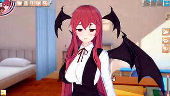 【エロゲーコイカツ!】東方project 小悪魔のおっぱい揉んで仁王立ち手コキフェラ奉仕してもらってからのセックス!爆乳エロアニメ【ヘンタイゲーム】
