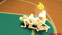 Dragon Ball Porno Anime Manga porn Vegeta Fucks Hard in the Ass-fuck Backside of Nro 18 and Bulma, His Wifey, Lets His Paramour Fuck