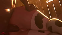 CowGirl lovemaking in the barn big tits big bootie pet